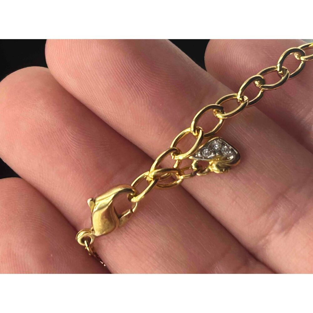 Swarovski Good Gold Chain Heart Pendant Necklace Crystal Accents - Picture 7 of 7